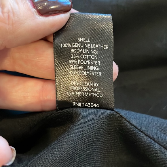 Belle Vere Leather Moto Jacket Size L - Picture 14 of 16